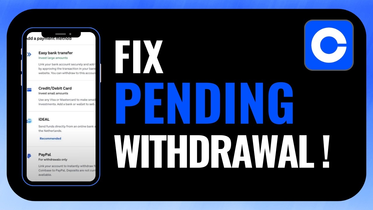 How to Fix Coinbase Pending Withdrawal