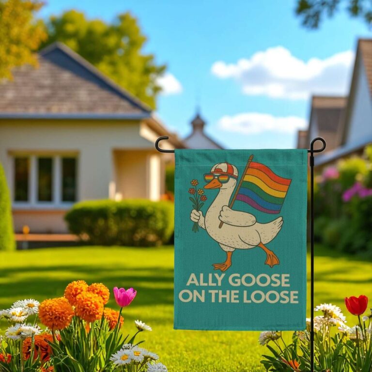 Ally Goose Garden Flag LGBTQ Pride Outdoor Decor - Celebrate Inclusivity