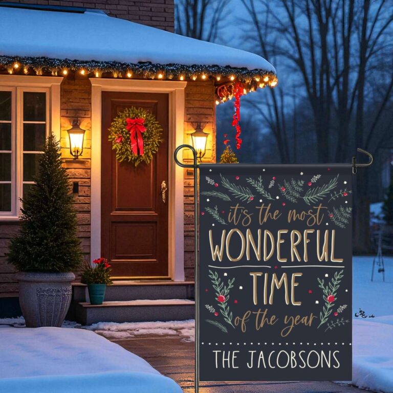 Christmas Garden Flag Personalized Outdoor Holiday Decor