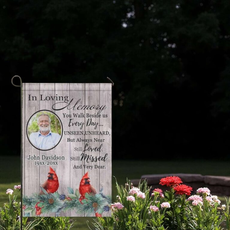 Custom Photo Garden Flag Memorial Sympathy Tribute | Quality Flags