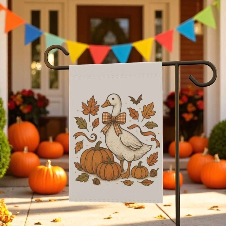 Fall Duck Garden Flag for Yard | Cozy Autumn Outdoor Decor
