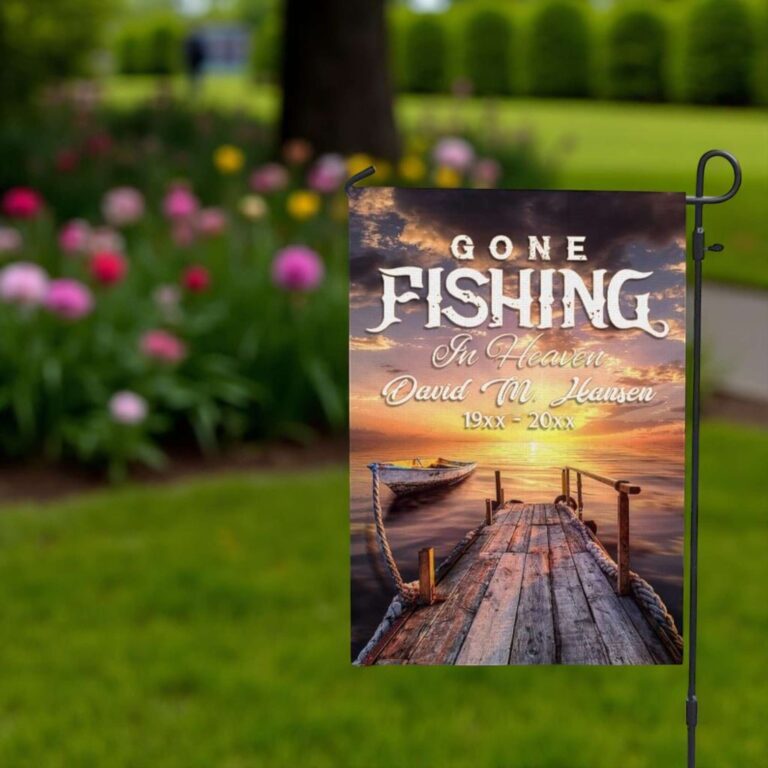 Fishing Memorial Flag for Graveside Remembrance – Durable Tribute
