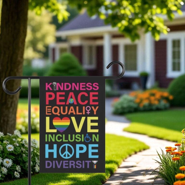 Kindness Garden Flag LGBT Pride Black Lives Matter Symbol Flag