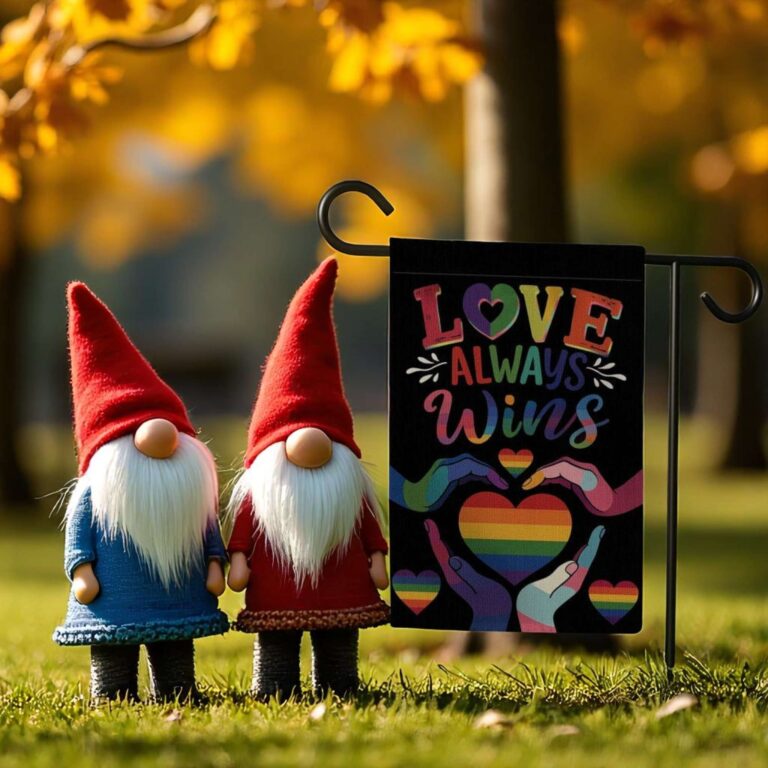 Love Always Wins Garden Flag - Durable LGBT Pride Outdoor Decor