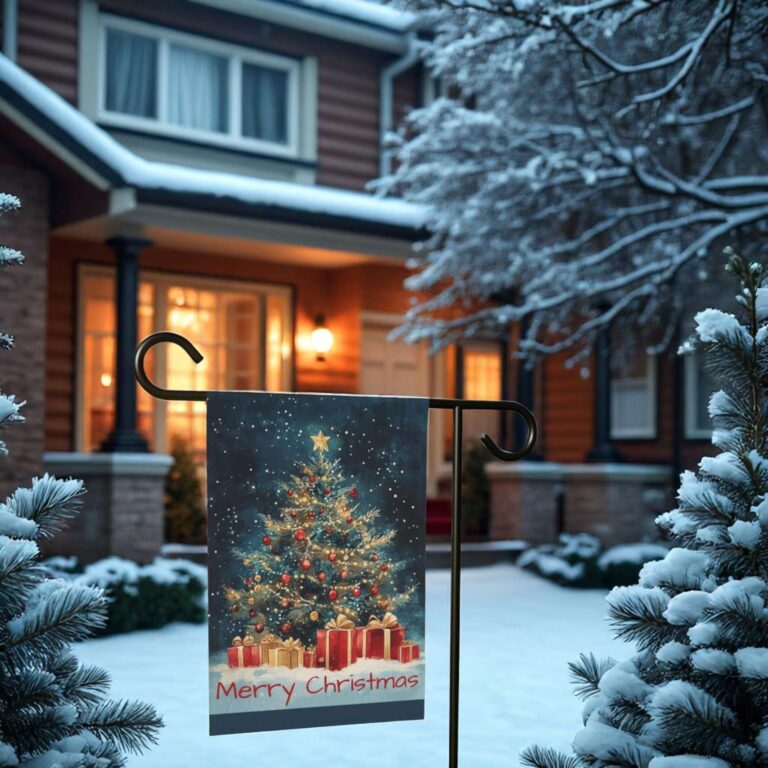 Merry Christmas Banner for Yard – Outdoor Holiday Decor