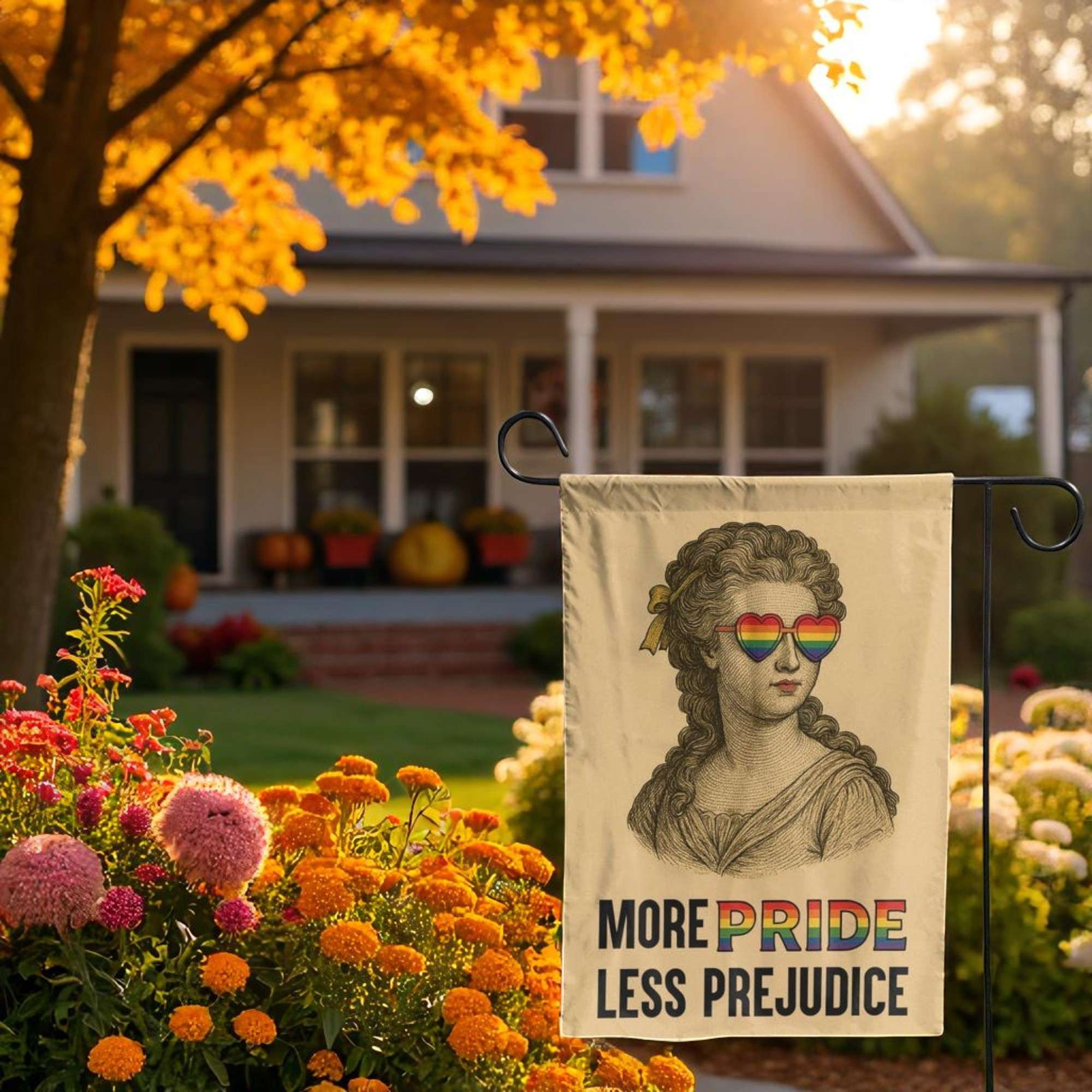 More Pride Less Prejudice Flag, LGBTQ Garden Flag
