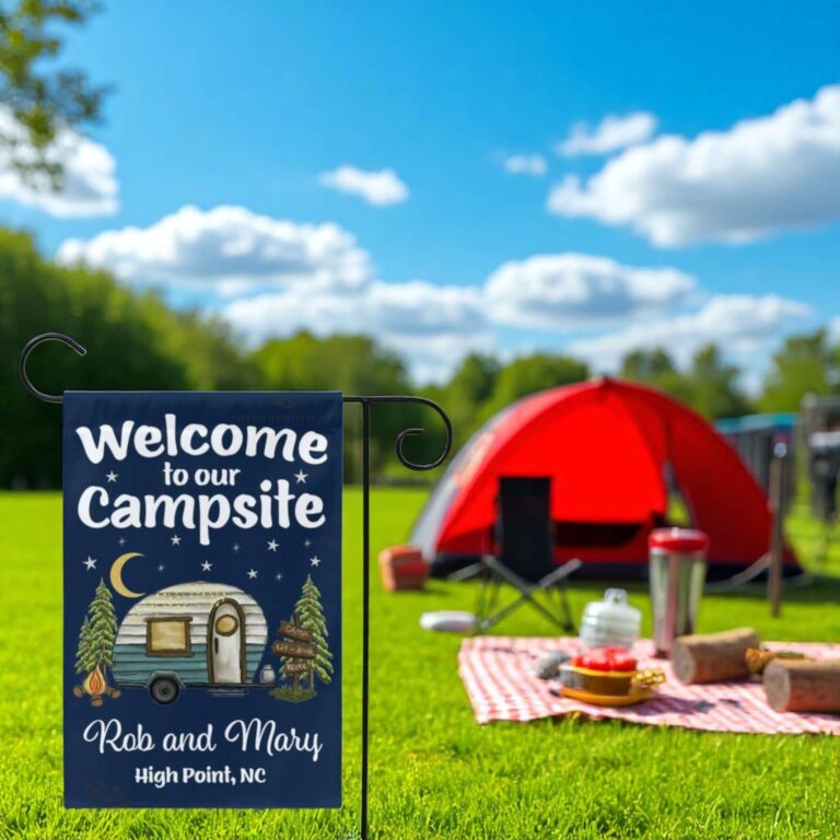 Personalized Camping Flag Durable Camper Gifts for Outdoor Lovers