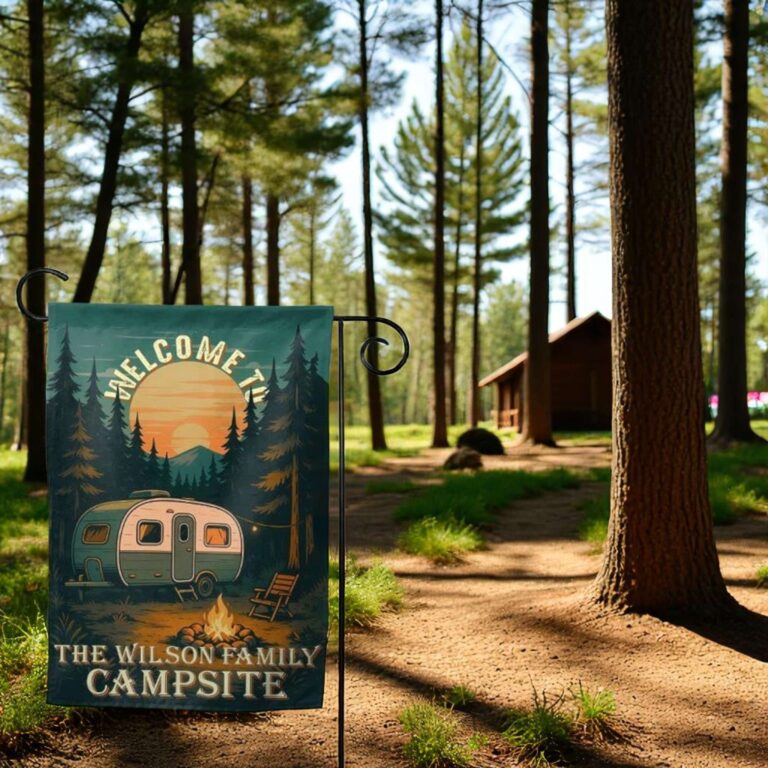 Personalized Camping Garden Flag Custom Camper Decor Gift