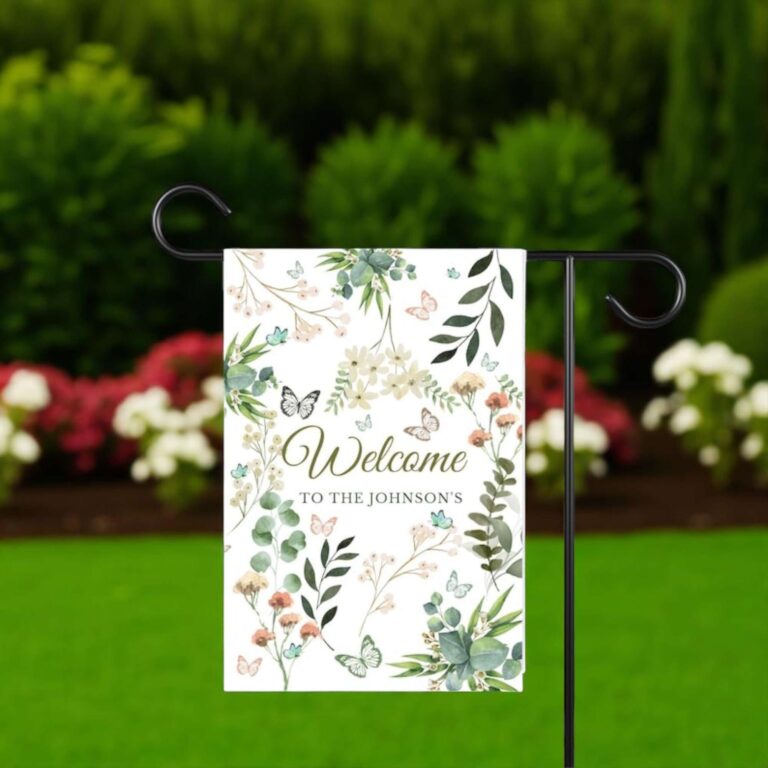 Personalized Garden Flag Custom Family Name Outdoor Decor