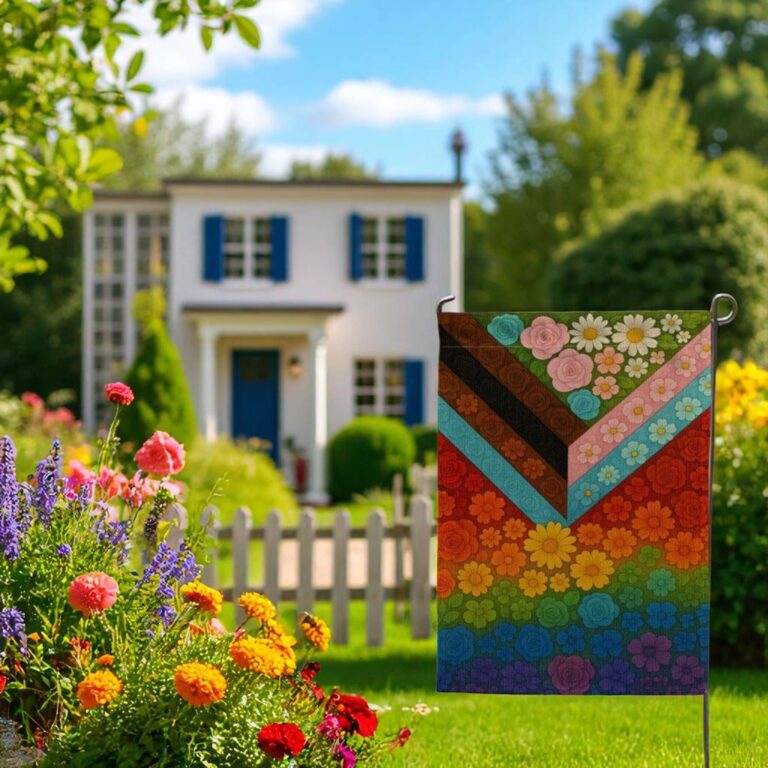 Progress Pride Garden Flag LGBTQ Summer Yard Decor for Equality