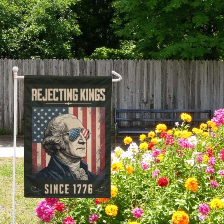 Rejecting Kings Flag - Bold Anti Trump Statement Banner