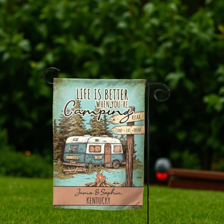 Welcome to Campsite Flag Funny Camping Banner for Outdoor Decor