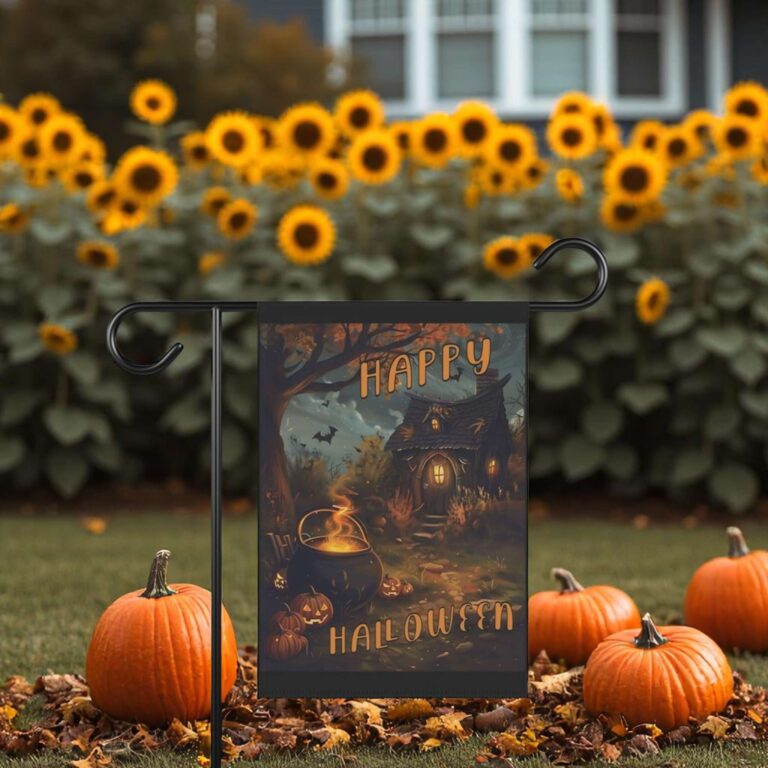 Witch House Garden Flag Halloween Outdoor Decoration Durable Design