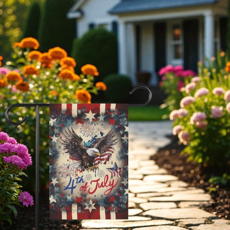 4th of July Garden Flag, Patriotic Outdoor Decor