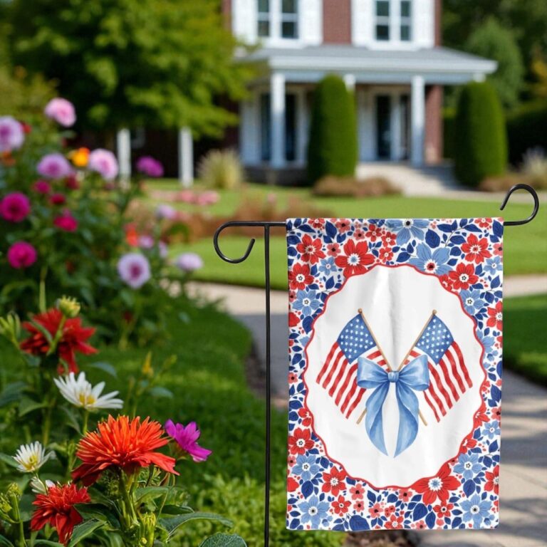 4th of July Garden Flag, Patriotic Outdoor Decor
