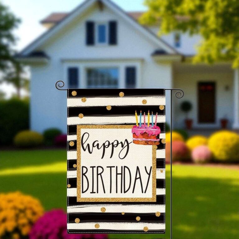 Anniversary Yard Decoration Outdoor Flag - Double Sided Burlap