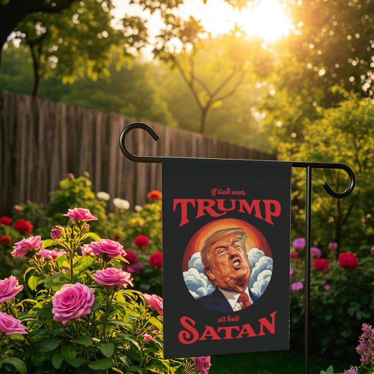 Anti-Trump Garden Flag, Funny Liberal Yard Decor