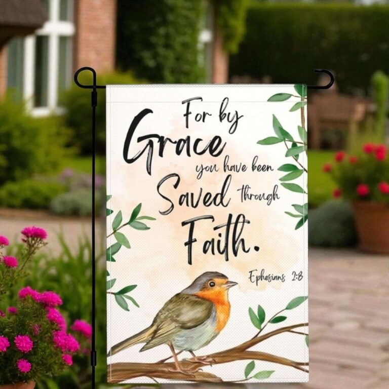 Bible Verse Garden Flag | Christian Scripture Yard Decor