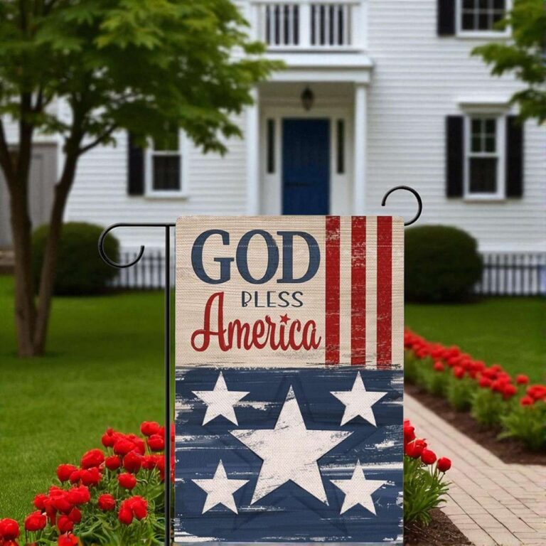 Bless America Garden Flag Patriotic Outdoor Yard Decor
