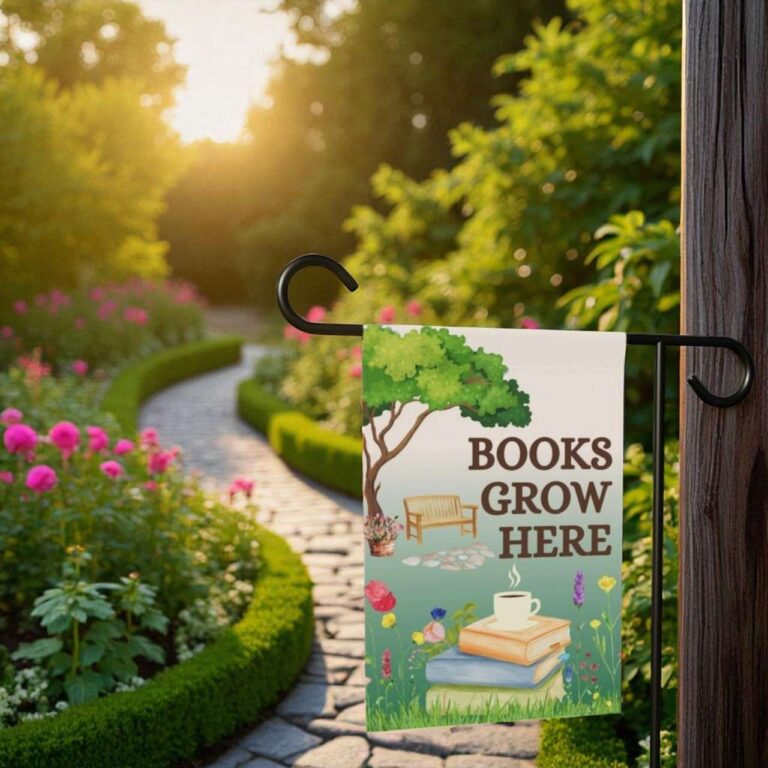 Book Lover Garden Flag – Durable Literary Outdoor Yard Decor