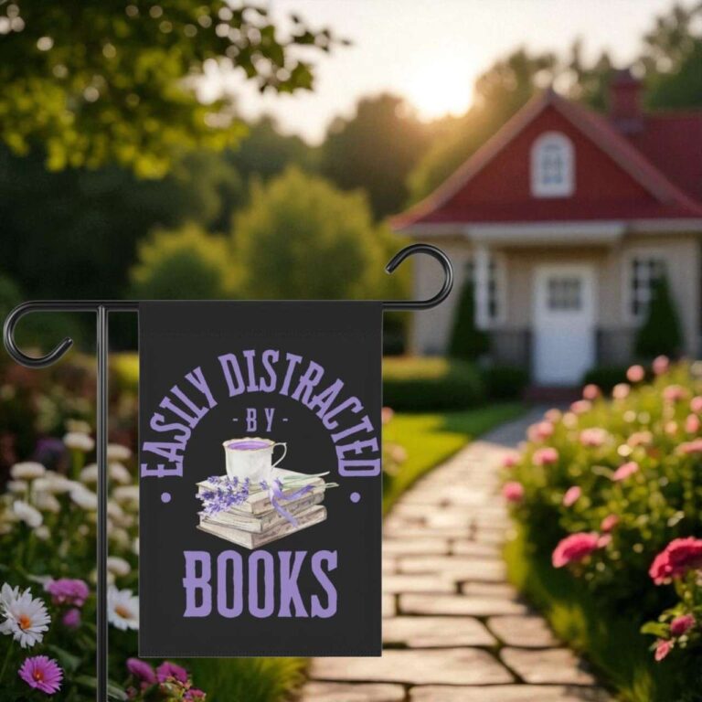 Book Lover Gift Cottagecore Garden Flag for Outdoor Reading Nooks