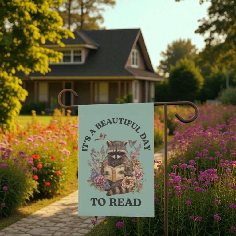 Bookish Garden Flag Durable Reading Yard Decor for Book Lovers