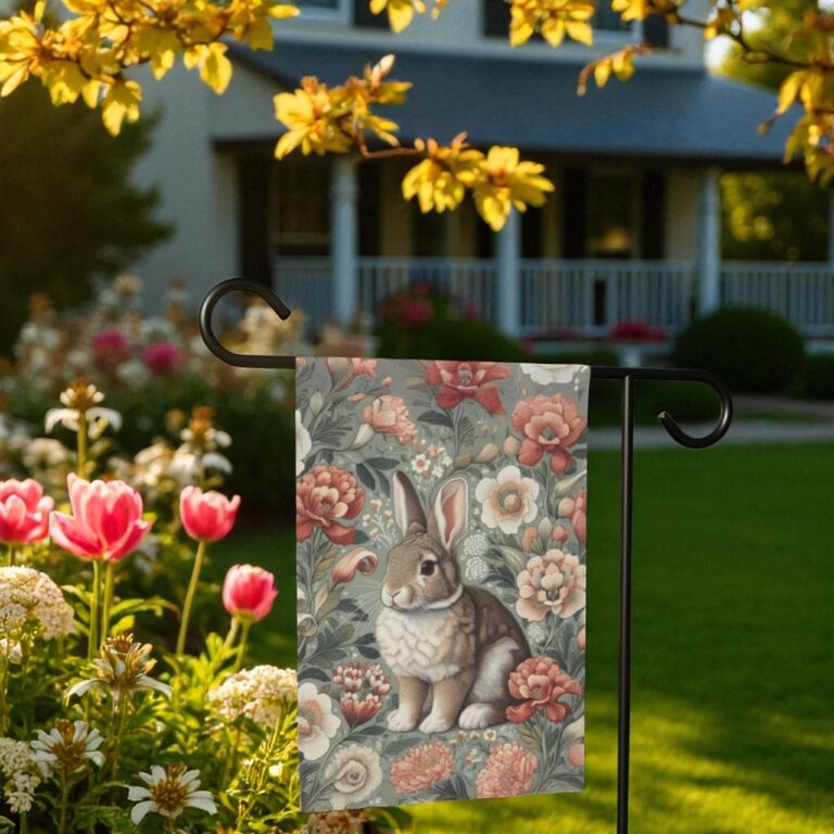 Bunny Garden Banner, Spring Easter Decor