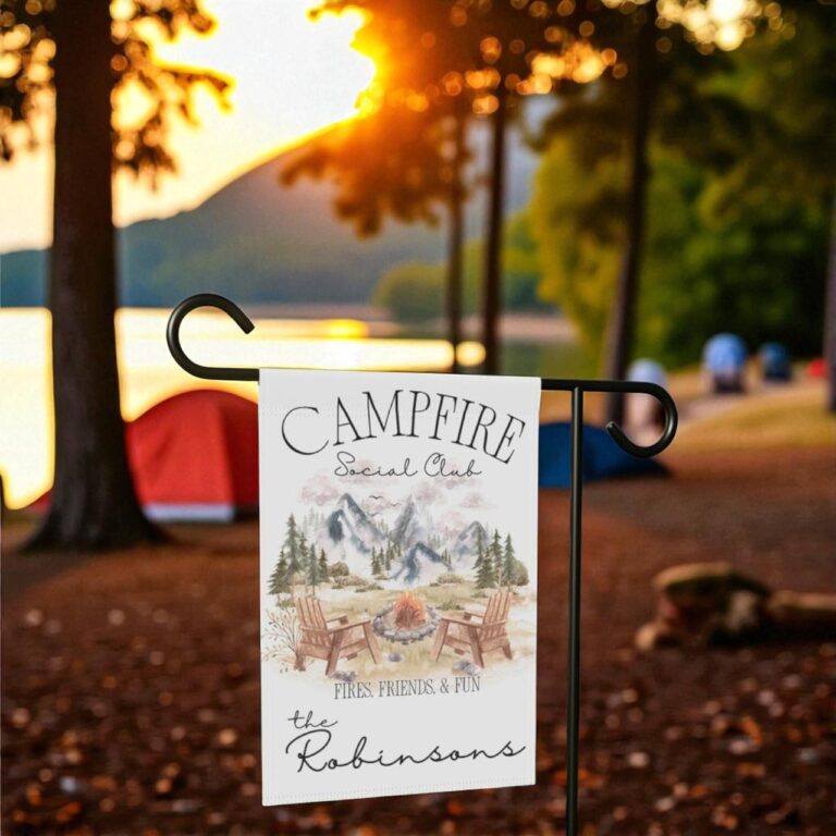 Campfire Flag, Custom Outdoor Camping Sign
