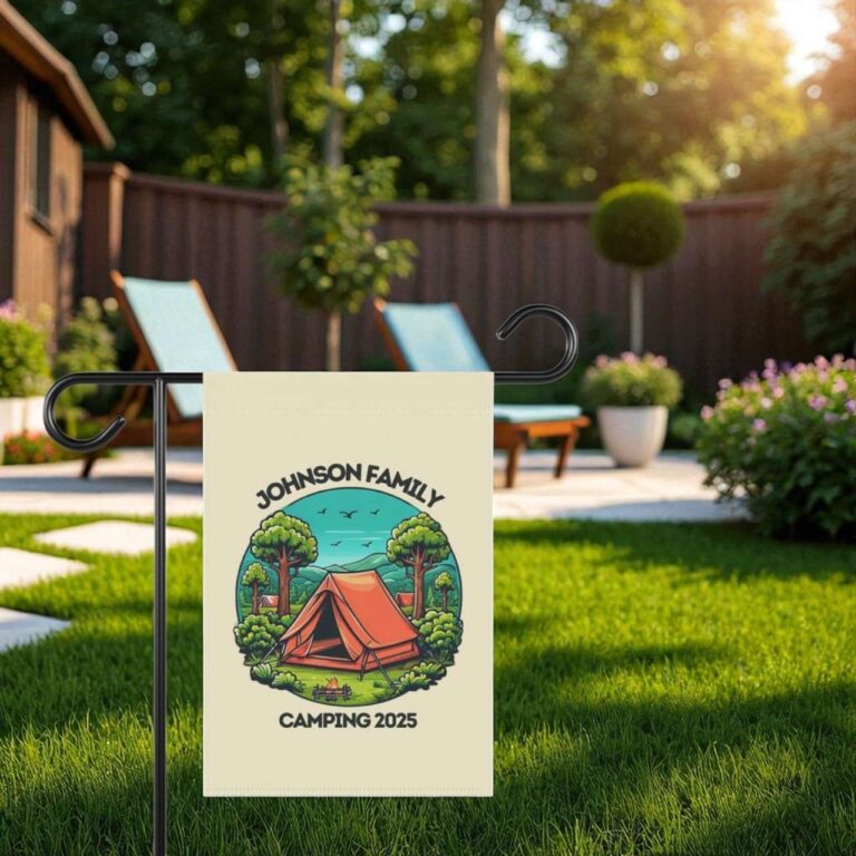 Camping Family Banner - Personalized Camp Flag for Outdoors