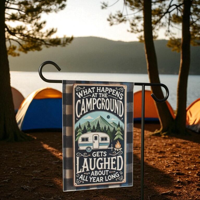 Camping Flag, Funny Camper Garden Flag