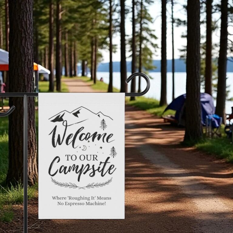 Camping Flag, Funny Campsite Sign Gift