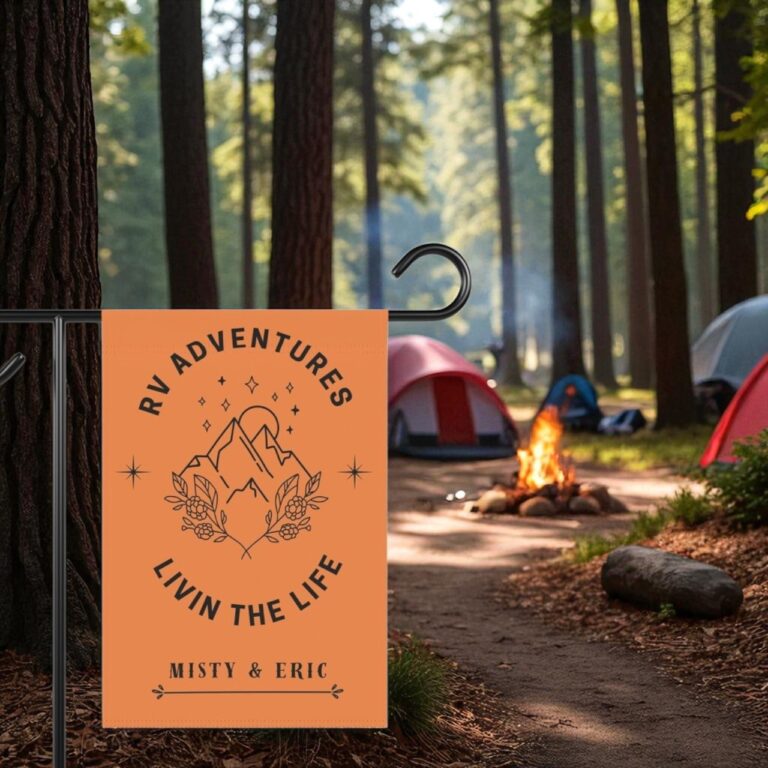 Custom Camping Flag, Personalized RV Garden Banner