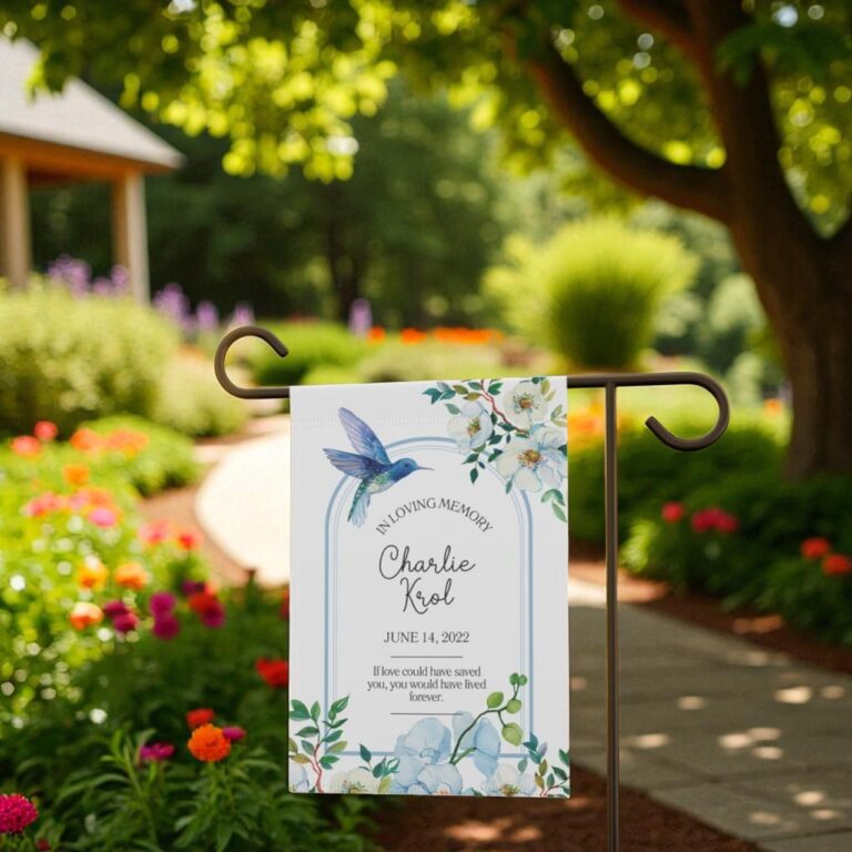 Child Memorial Garden Flag, In Loving Memory Cemetery Flag
