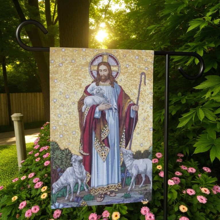 Christ the Good Shepherd Flag, Easter Catholic Gift