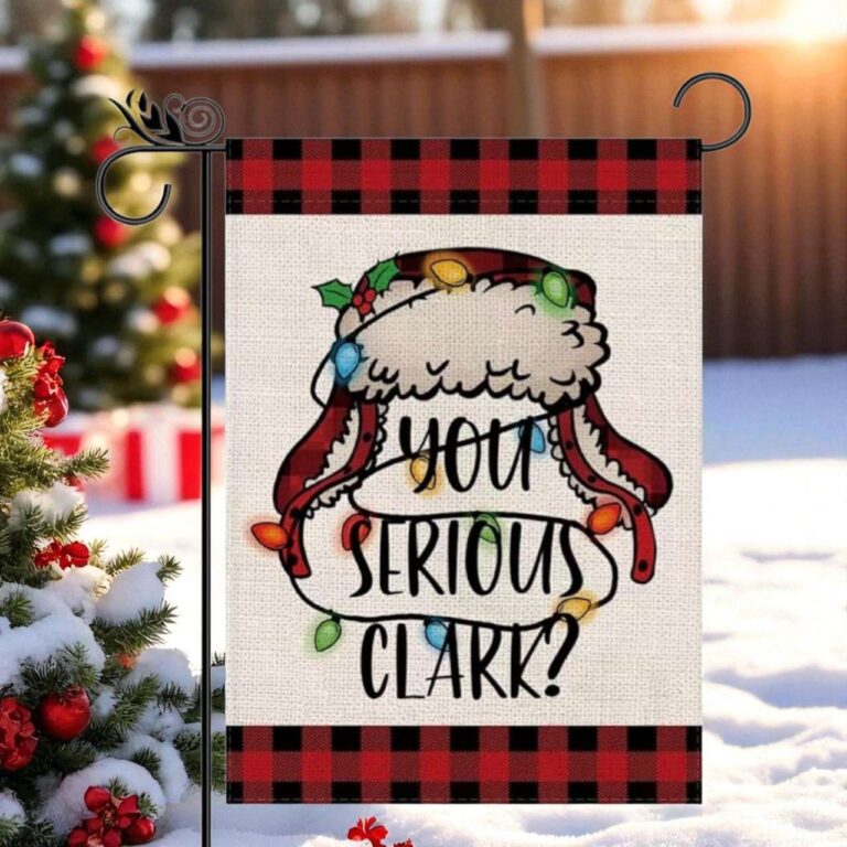 Christmas Garden Flag Funny Buffalo Plaid Holiday Decor