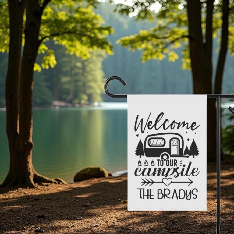 Custom Camping Flag, Personalized Yard Decor