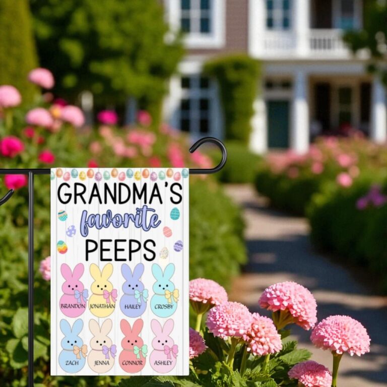 Custom Easter Garden Flag, Grandma Gift Banner