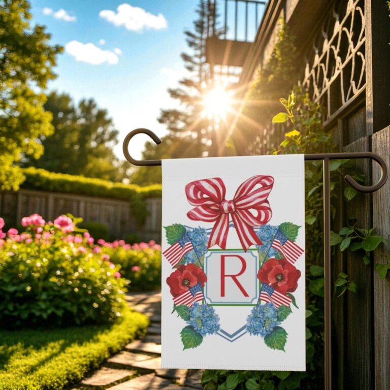 Custom 4th Of July Garden Flag, Patriotic Outdoor Yard Decor