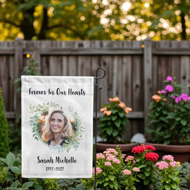 Custom Memorial Garden Flag, Personalized Memorial Gifts