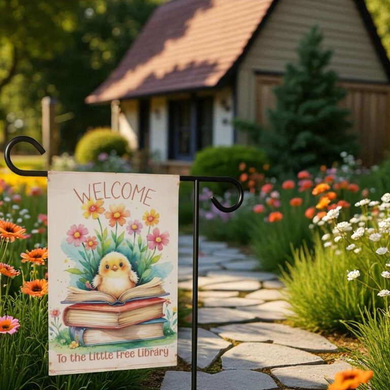 Custom Yard Flag for Book Lovers | Personalized Garden Decor