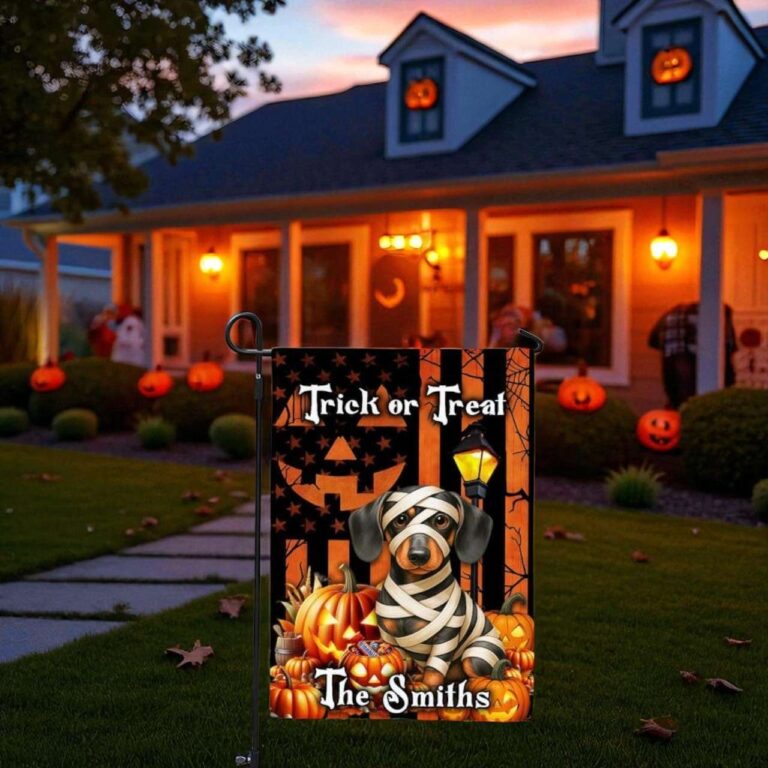 Dachshund Garden Flag Halloween Decor - Durable Outdoor Flag