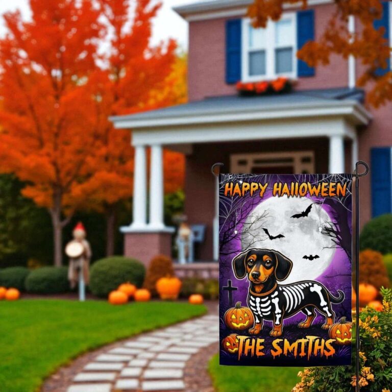 Dachshund Halloween Garden Flag | Durable Trick Or Treat Decor