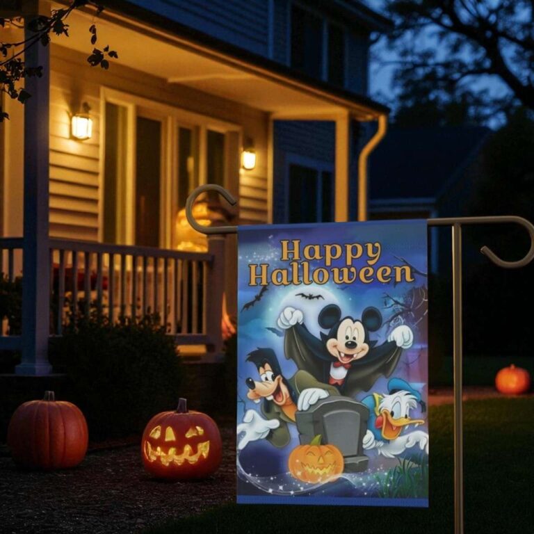 Disney Halloween Flag with Mickey Mouse Trick or Treat Design