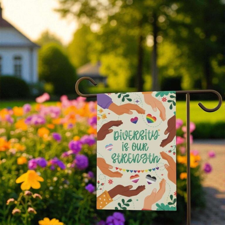 Diversity Garden Flag LGBTQ Pride Decor Celebrate Inclusion