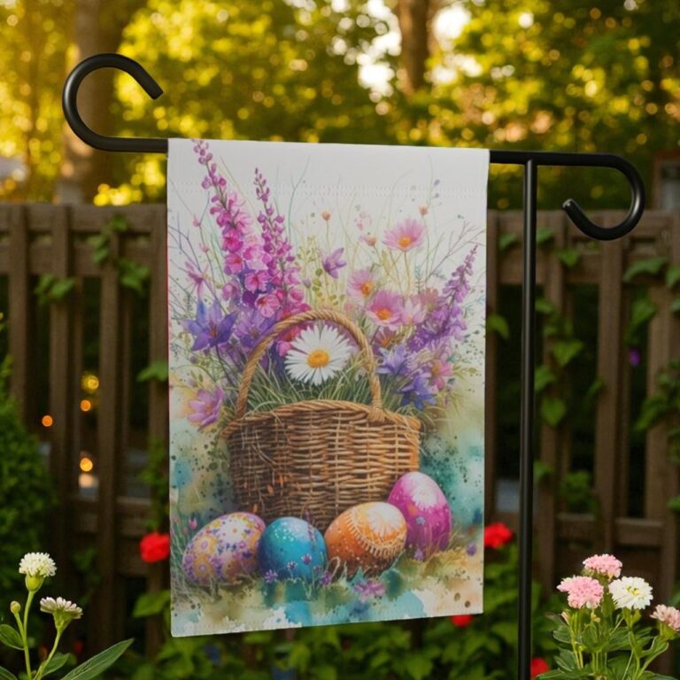 Easter Basket Bliss Flag, Floral Easter Garden Flag