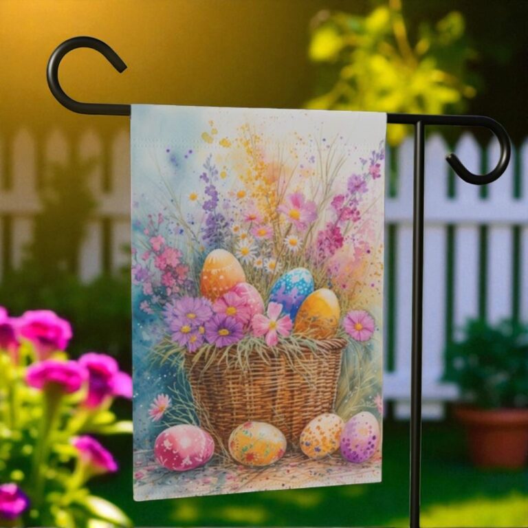 Easter Basket Bliss Flag, Floral Easter Garden Flag