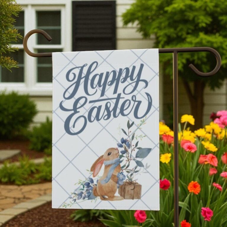 Easter Bunny Flag, Double Sided Outdoor Flag