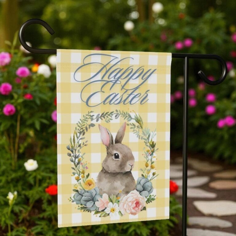 Easter Bunny Flag, Outdoor Spring Decor