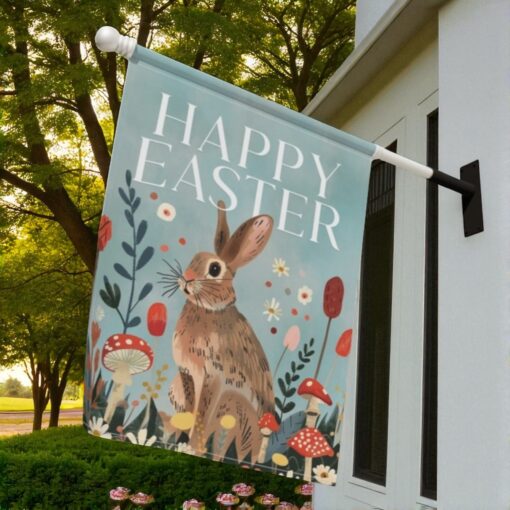 Easter Bunny Garden Flag, Double Sided Yard Decor