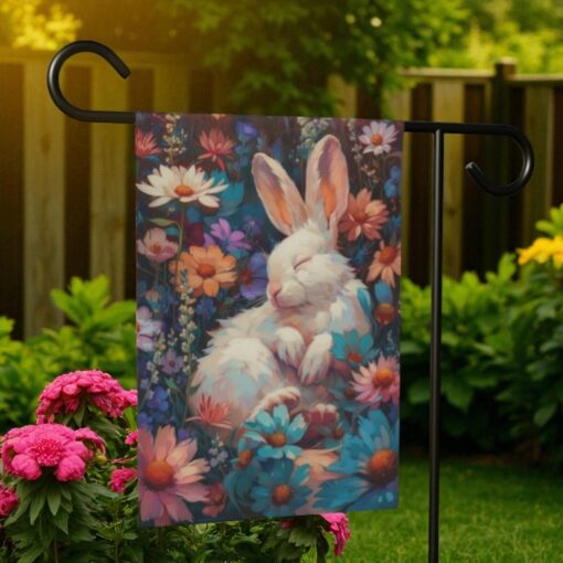 Easter Bunny Garden Flag, Spring Outdoor Decor